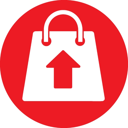 Shopping bag icon Sale package sign design