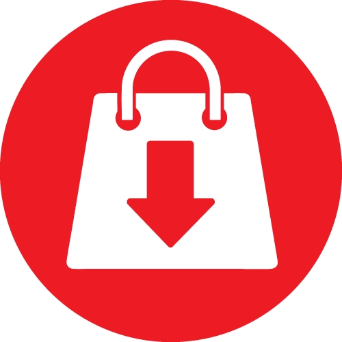 Shopping bag icon Sale package sign design