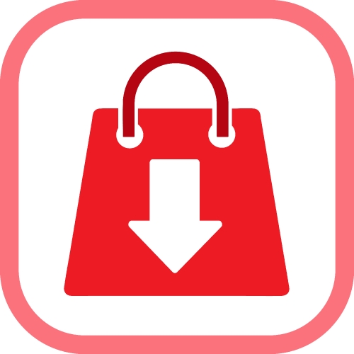 Shopping bag icon Sale package sign design