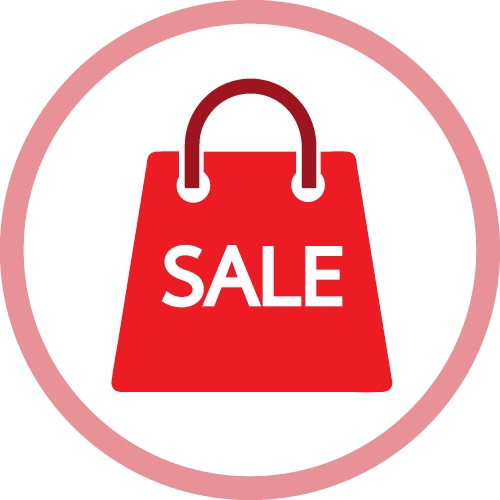 Shopping bag icon Sale package sign design