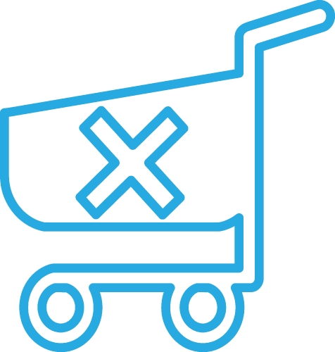 Shopping cart trolley icon sign design