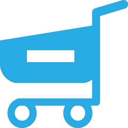 Shopping cart trolley icon sign design