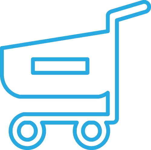 Shopping cart trolley icon sign design