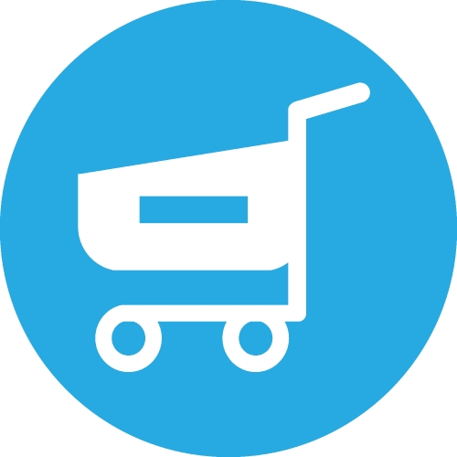 Shopping cart trolley icon sign design