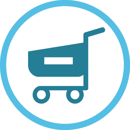 Shopping cart trolley icon sign design