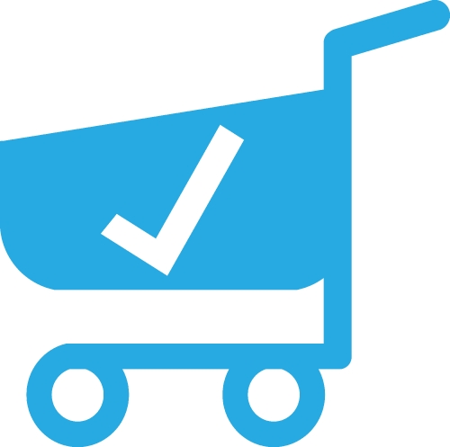 Shopping cart trolley icon sign design