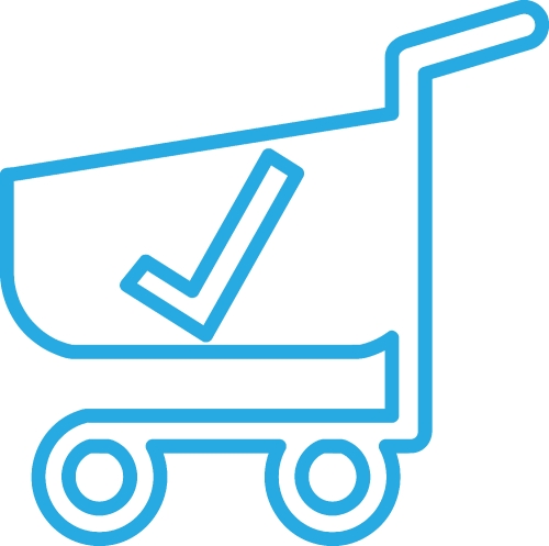 Shopping cart trolley icon sign design