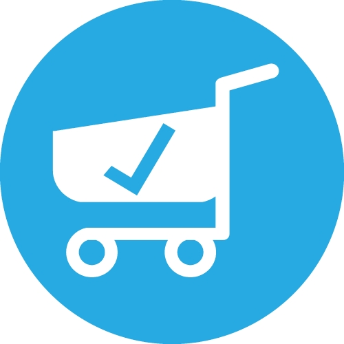 Shopping cart trolley icon sign design