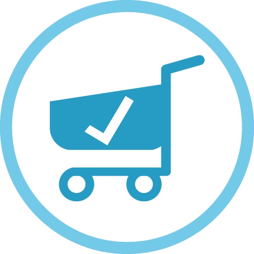 Shopping cart trolley icon sign design