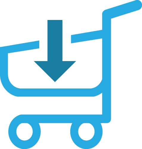 Shopping cart trolley icon sign design