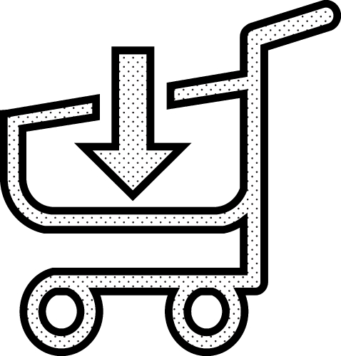 Shopping cart trolley icon sign design