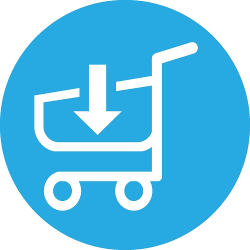 Shopping cart trolley icon sign design