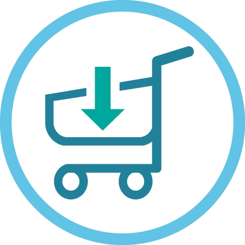 Shopping cart trolley icon sign design