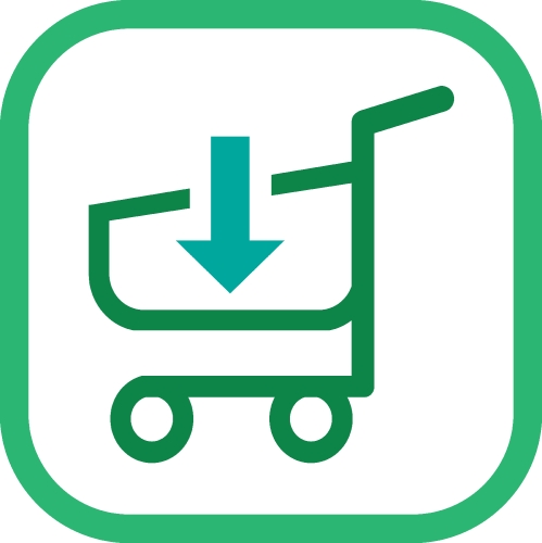 Shopping cart trolley icon sign design