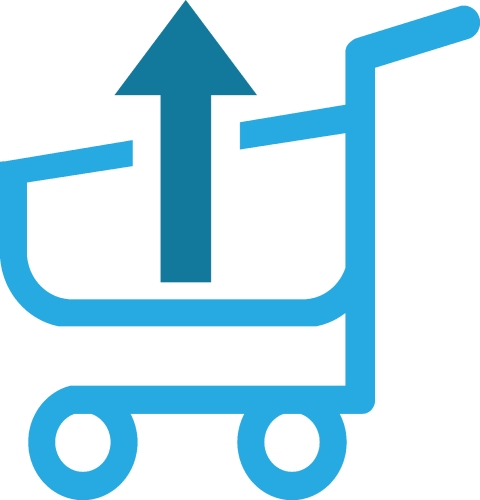 Shopping cart trolley icon sign design