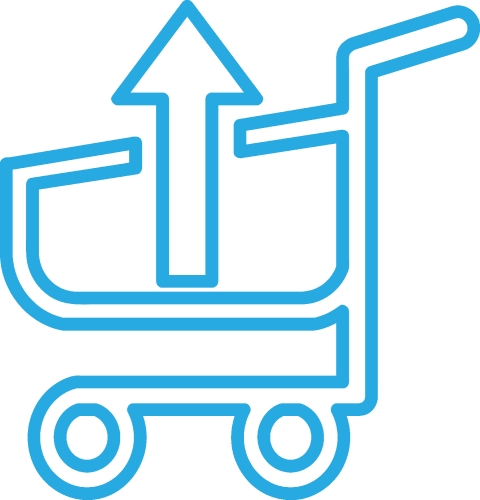 Shopping cart trolley icon sign design