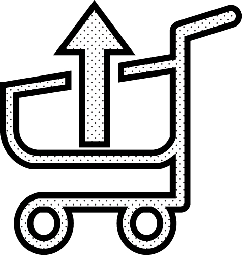 Shopping cart trolley icon sign design