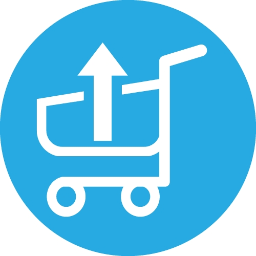 Shopping cart trolley icon sign design