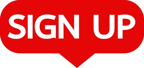 Sign up  button sign design