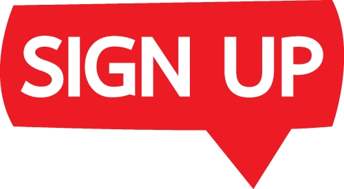 Sign up  button sign design