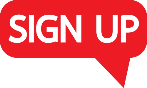 Sign up  button sign design