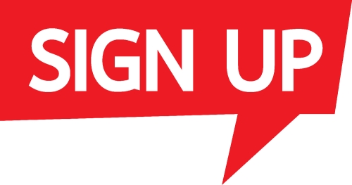 Sign up  button sign design