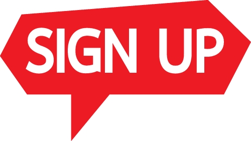 Sign up  button sign design