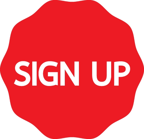 Sign up  button sign design