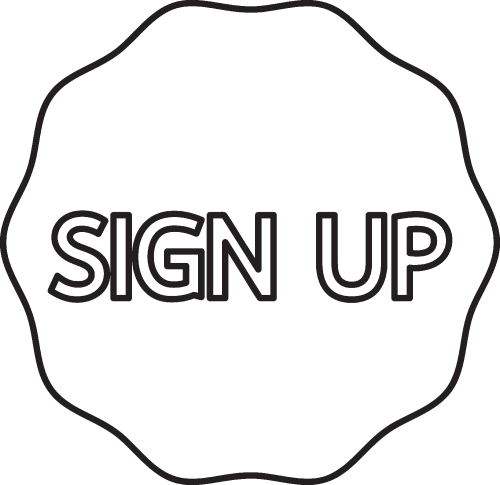 Sign up  button sign design