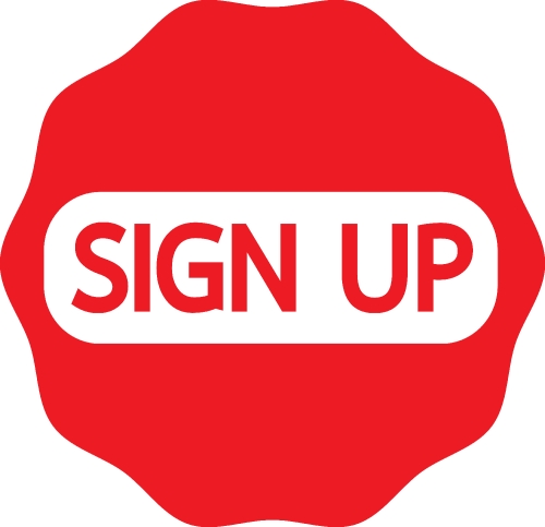 Sign up  button sign design