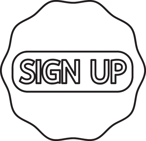 Sign up  button sign design