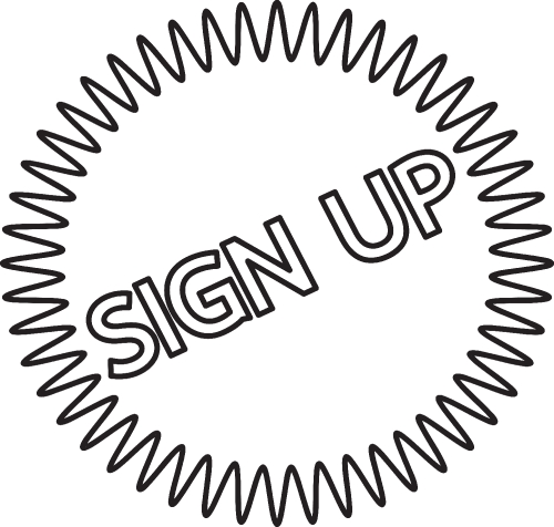 Sign up  button sign design