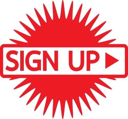 Sign up  button sign design