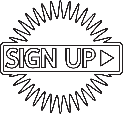Sign up  button sign design