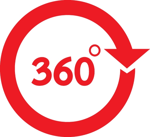 Simple 360 Degree icon sign design