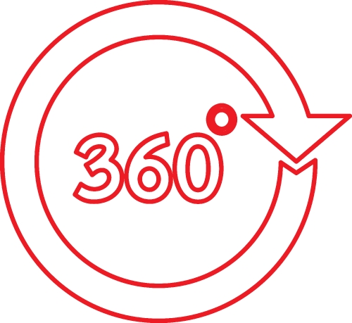 Simple 360 Degree icon sign design