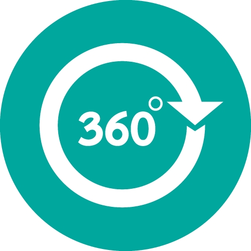 Simple 360 Degree icon sign design