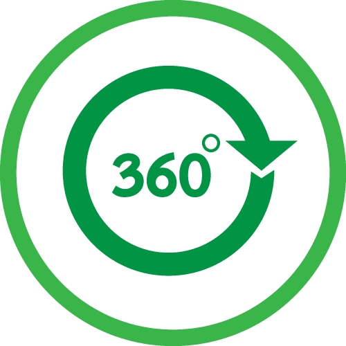 Simple 360 Degree icon sign design