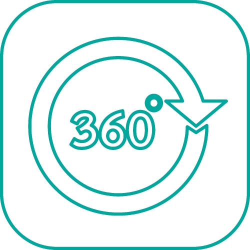 Simple 360 Degree icon sign design