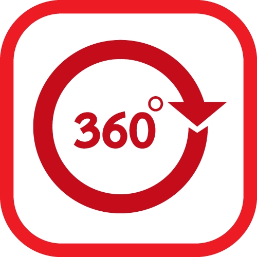 Simple 360 Degree icon sign design