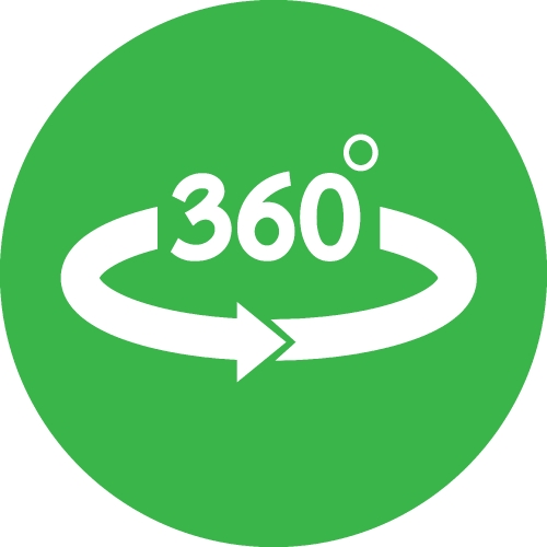 Simple 360 Degree icon sign design