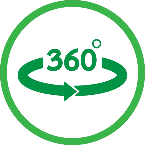 Simple 360 Degree icon sign design