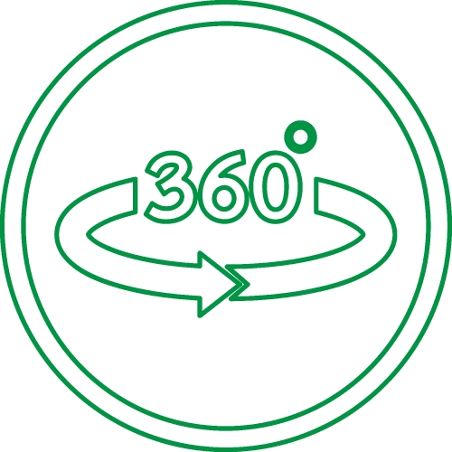 Simple 360 Degree icon sign design