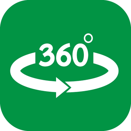 Simple 360 Degree icon sign design