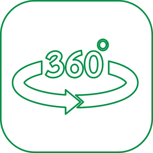 Simple 360 Degree icon sign design