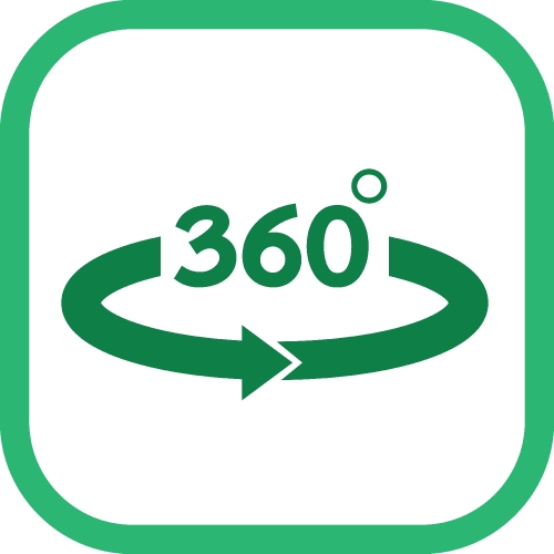 Simple 360 Degree icon sign design