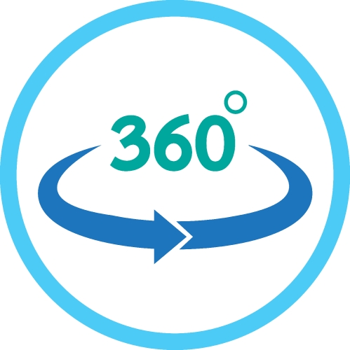 Simple 360 Degree icon sign design