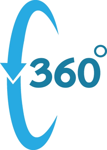 Simple 360 Degree icon sign design