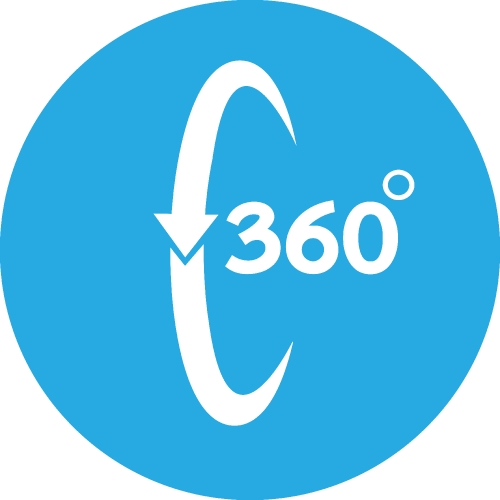 Simple 360 Degree icon sign design