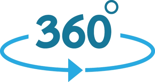 Simple 360 Degree icon sign design